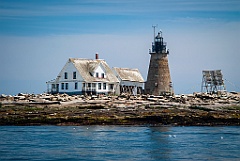 Remote Mount Desert Rock Lighthouse in Maine